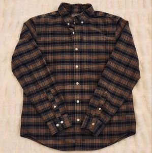 L.l. Bean Signature Men's Slim Fit Plaid Casual Button Down Shirt, size Medium